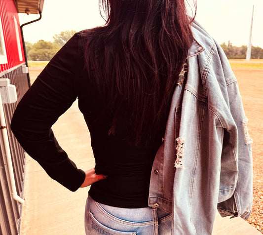 Round Neck Long Sleeve Top