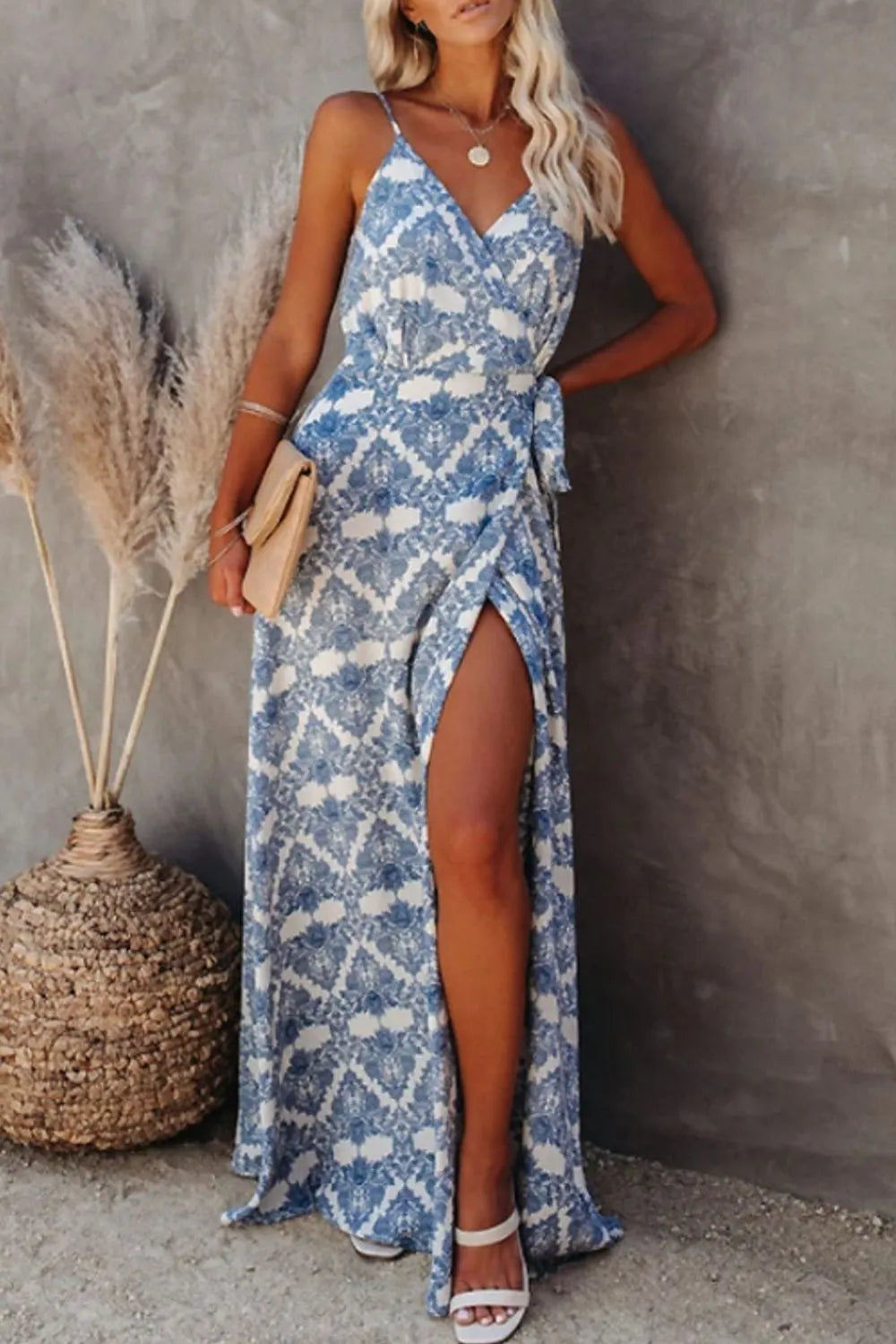 cactus print maxi dress Printed Tied Maxi Cami – Velvet Cactus Collective