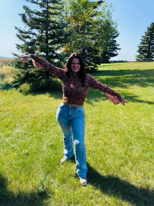 Mesh Long Sleeve Cropped